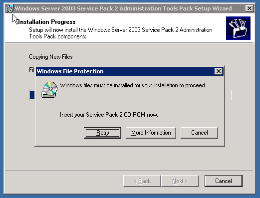 adminpak.msi windows server 2003 service add 1